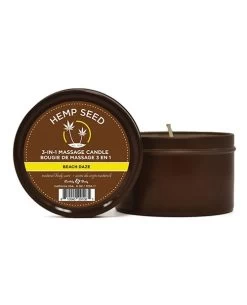 Earthly Body Hemp 3 IN 1 Candle Round Tin Beach Daze