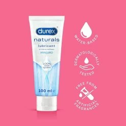 Durex Naturals Hyaluro 100ml -SensualBliss Durex HYALURO Naturals 100ml TUBE feat1
