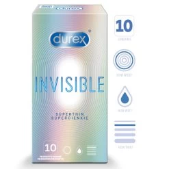 Durex Invisible Lubricated Box 10 -SensualBliss Durex Invisible 10BOX 3