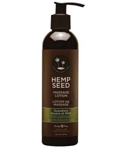 Earthly Body Hemp Seed Massage LOTION Guavalava -SensualBliss EB ML068