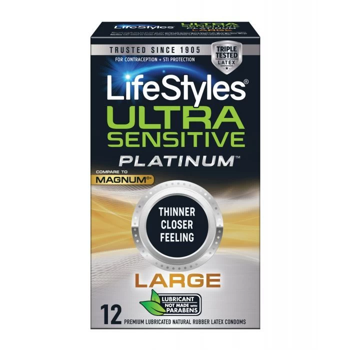 LifeStyles Ultra Sensitive Platinum Large Box 12 3 LifeStyles Ultra Sensitive Platinum Large Box 12