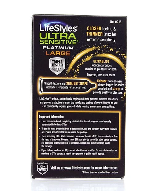 LifeStyles Ultra Sensitive Platinum Large Box 12 4 LifeStyles Ultra Sensitive Platinum Large Box 12 - Image 2