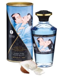 Shunga Warming Oil Coconut Thrills 3.5 Fl Oz -SensualBliss SHU2210a