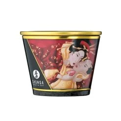 Shunga Romance Massage Candle Sparkling Strawberry Wine -SensualBliss SHU4508b