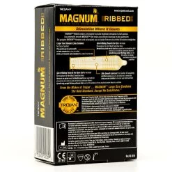 Trojan Magnum Ribbed Box 12 -SensualBliss Trojan Magnum Ribbed BX12 2