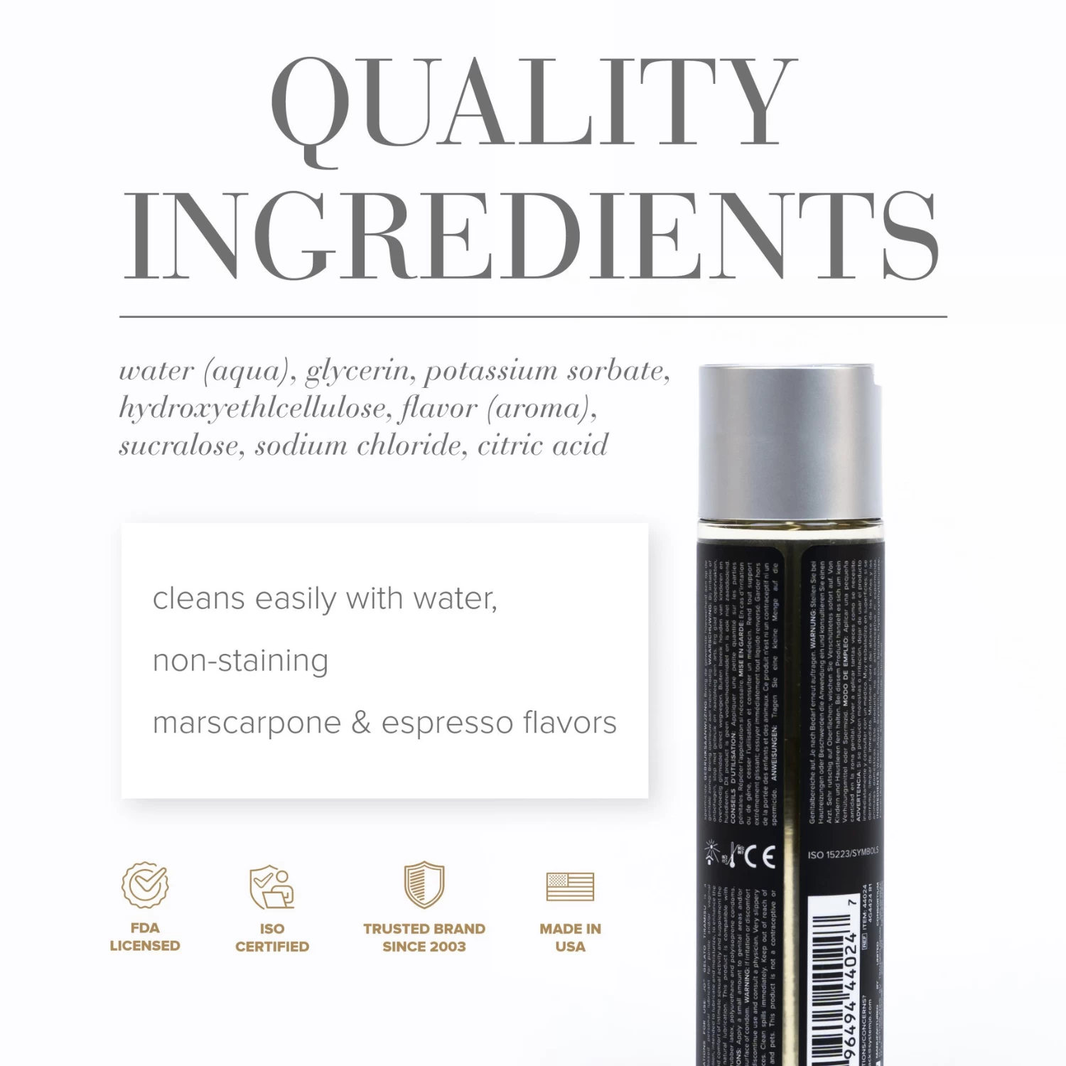 System Jo JO Gelato Tiramisu Water-Based 6 System Jo JO Gelato Tiramisu Water-Based - Image 4