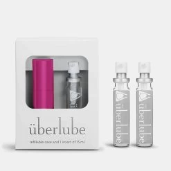 überlube Pink Good-to-Go Traveler Set & Two Refills 15ml